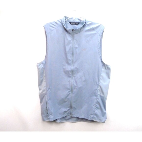 Arc'teryx Men Vest Size L Incendo Nylon Windbreaker Outdoor Hiking Gray Full Zip - Picture 1 of 11